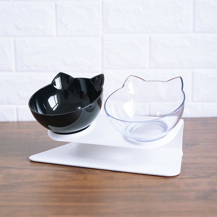 Raised Double Cat Bowl Feeder