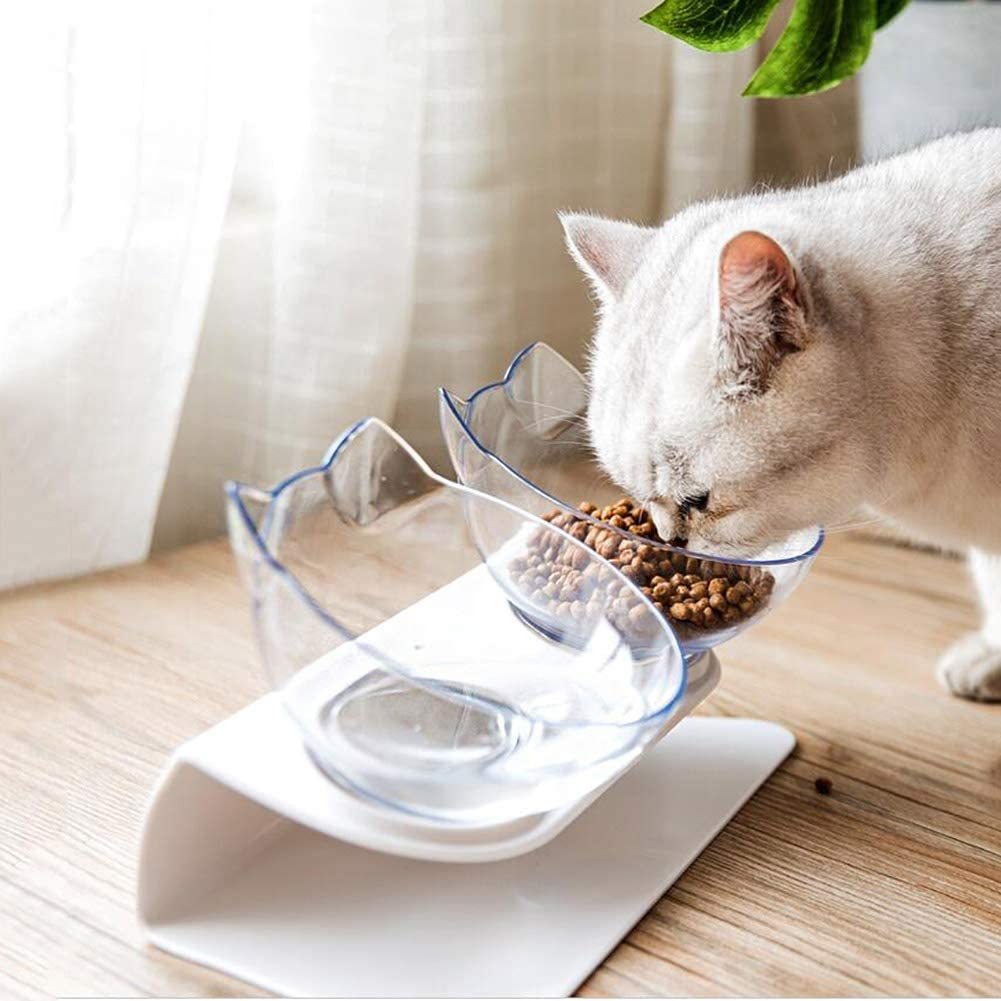 Raised Double Cat Bowl Feeder