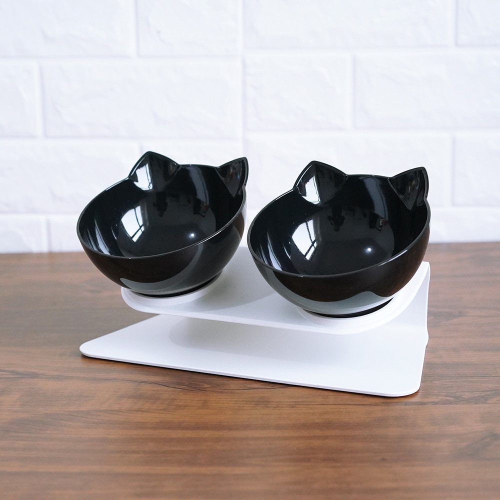 Raised Double Cat Bowl Feeder
