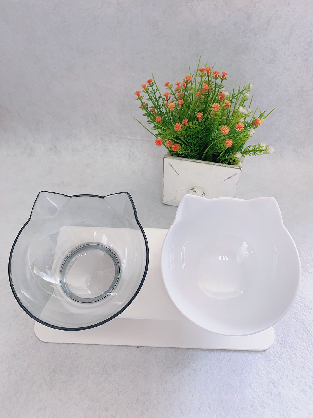 Raised Double Cat Bowl Feeder